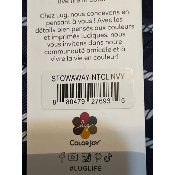 LUG NWT Stowaway Cosmetic Case Nautical Navy - Picture 8 of 8